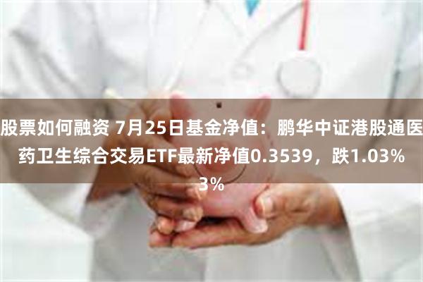股票如何融资 7月25日基金净值：鹏华中证港股通医药卫生综合交易ETF最新净值0.3539，跌1.03%