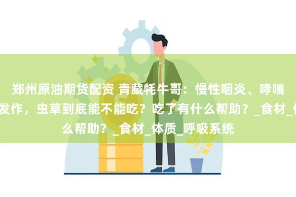 郑州原油期货配资 青藏牦牛哥：慢性咽炎、哮喘、气管炎反复发作，虫草到底能不能吃？吃了有什么帮助？_食材_体质_呼吸系统